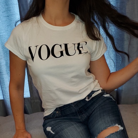 LAST 1❤️VOGUE white cotton tee shirt - Picture 6 of 12